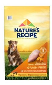 Nature's Recipe Grain Free Chicken, Sweet Potato & Pumpkin Recipe, Dry Dog Food, 24 lb. Bag
