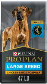 Purina Pro Plan Dry Dog Food for Large Breed Adults, High Protein Real Chicken & Rice 47 lb Bag