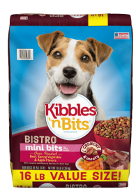 Kibbles 'n Bits Bistro Mini Bits, Oven Roasted Beef, Vegetable & Apple Dry Dog Food, 16 lb. Bag