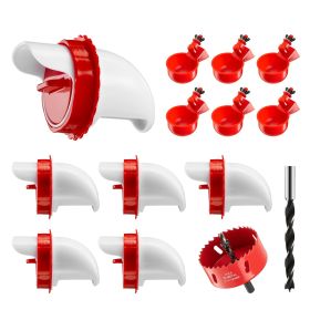 IFurffy Chicken Water Cups And Chicken Feeder Set, Automatic 6pcs Chicken Feeders And 6pcs Chicken Waterer Set For Chicken, Ducks, Birds, Geese, (Option: 6pcs Chicken Feeders And 6pcs)