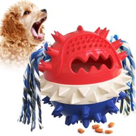 Pet Supplies Vocal Dog Toy Leaking Food Ball (Type: Pet Toys, Color: Red & Blue)