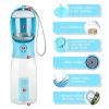 3 in1 Dog Outdoor Water Bottle,Portable Water Dispenser with Food Container,Poop BagÃ—3,Carbon FilterÃ—2,Leak Proof Lock for Cat
