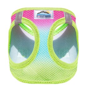 American River Choke Free Dog Harness Ombre Collection (Color: Rainbow, size: 3X-Large)
