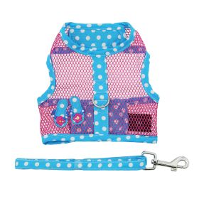 Cool Mesh Dog Harness Under the Sea Collection (Color: Pink and Blue Flip Flop, size: small)